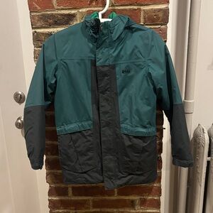 REI Kids' Green and Gray Performance Jacket